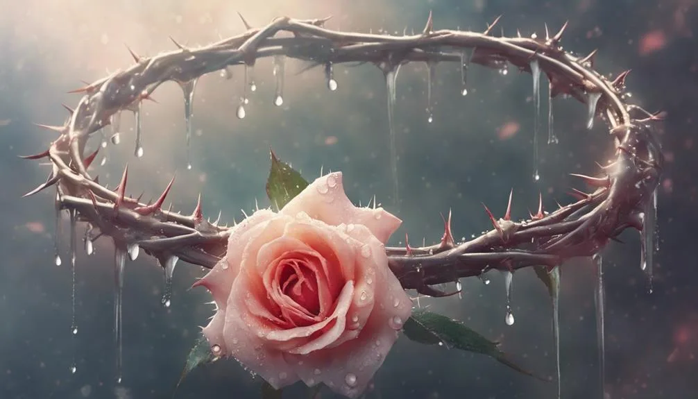 thorns symbolize pain and sin