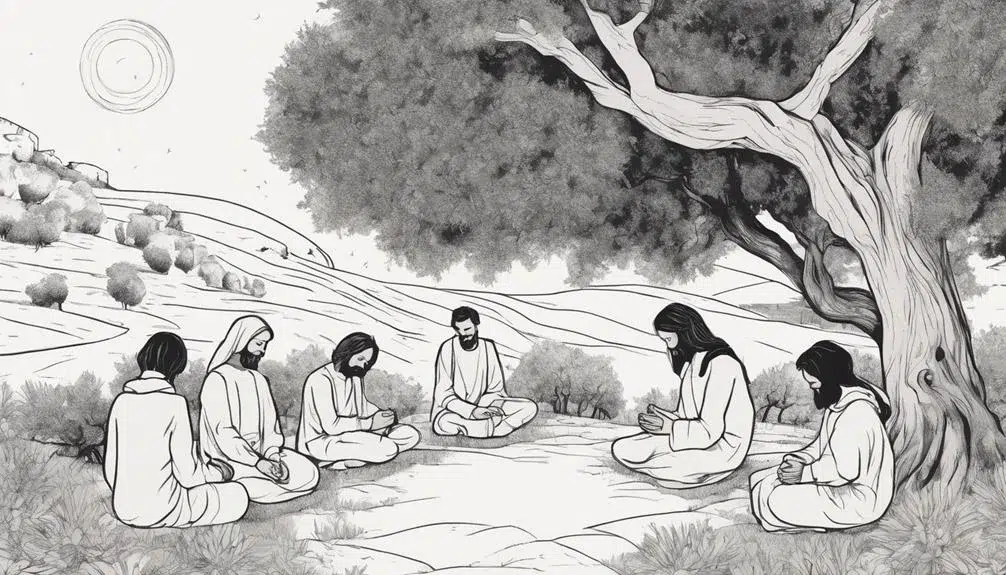 solemn prayer in garden