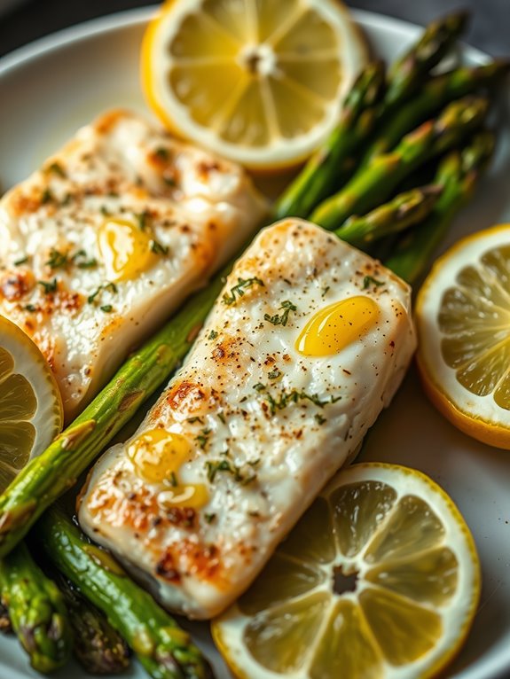 baked cod with asparagus