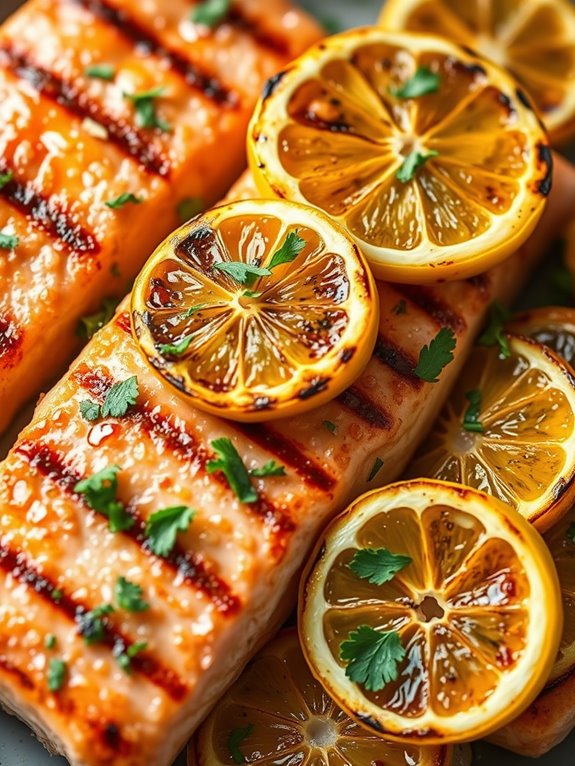 citrusy grilled salmon dish