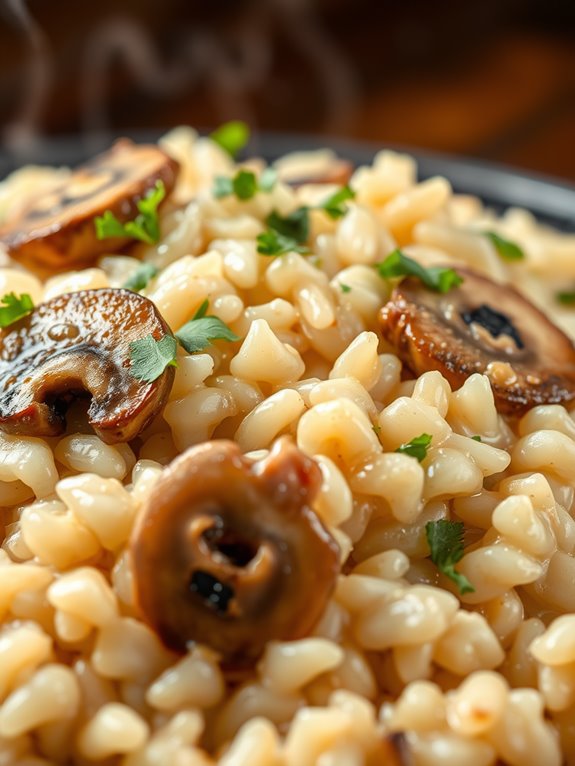 creamy mushroom rice dish
