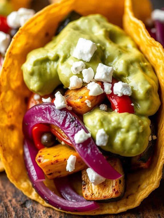 delicious roasted vegetable tacos