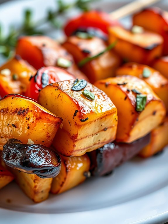 grilled skewered potato dish