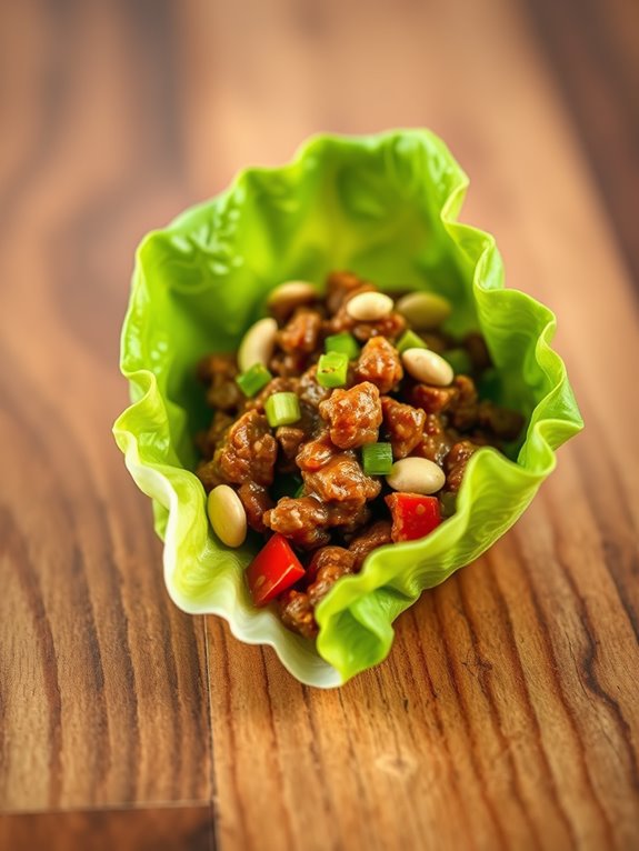 ground beef lettuce wraps