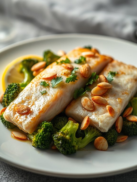 healthy broccoli almond dish