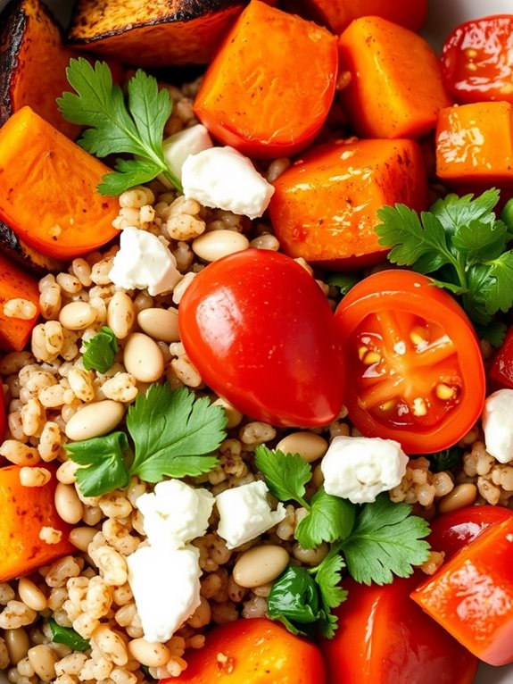 healthy grain and vegetable bowl