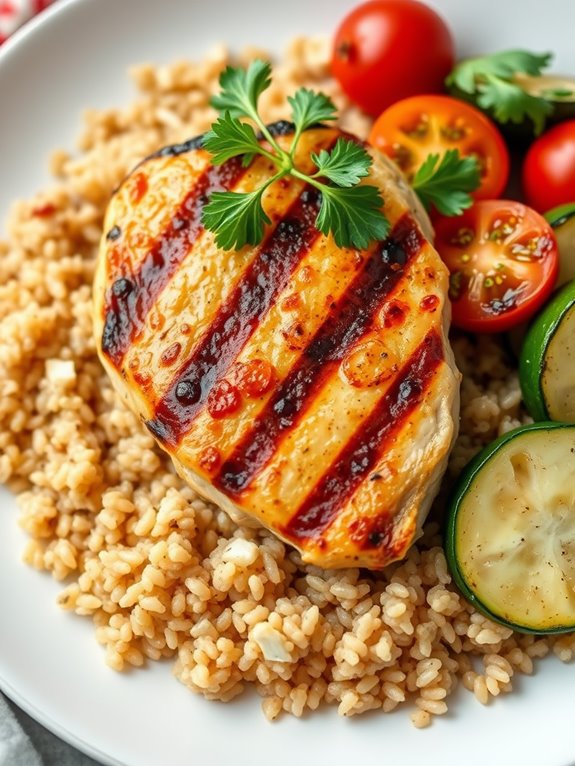 healthy grilled chicken quinoa