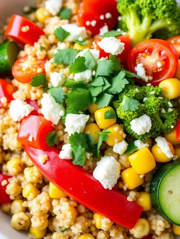 healthy quinoa vegetable dish