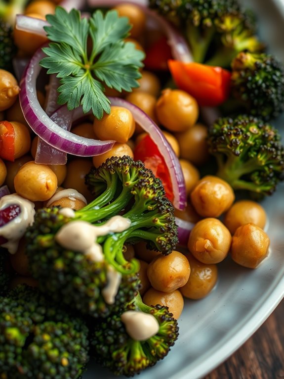 healthy roasted broccoli salad