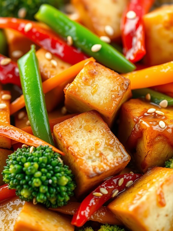 healthy vegetable tofu dish