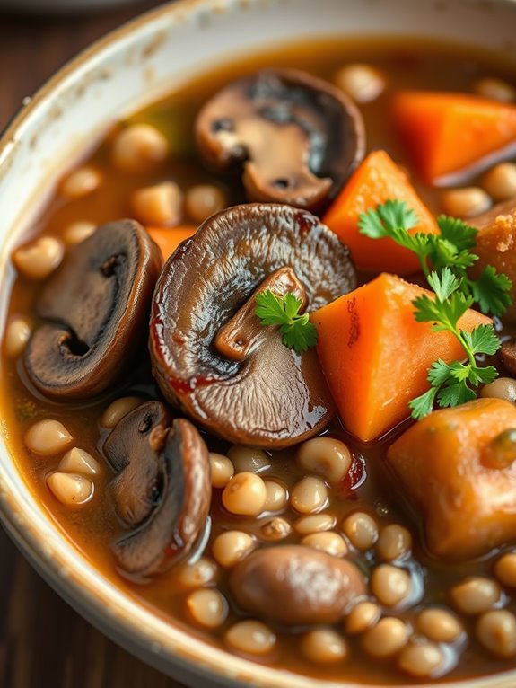 hearty mushroom barley stew