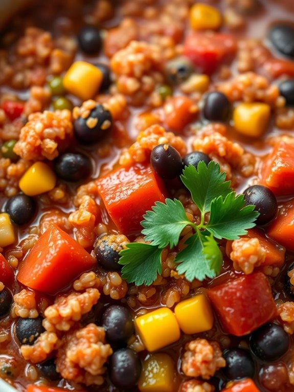 hearty quinoa black bean chili
