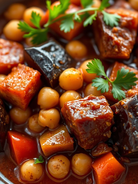 hearty vegetable chickpea dish