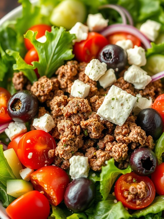 mediterranean flavors in salad