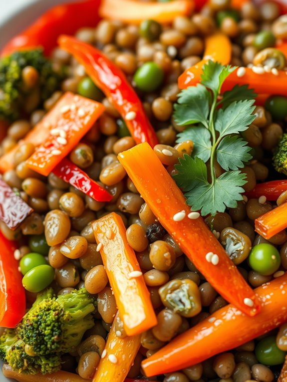 nutritious lentil vegetable dish