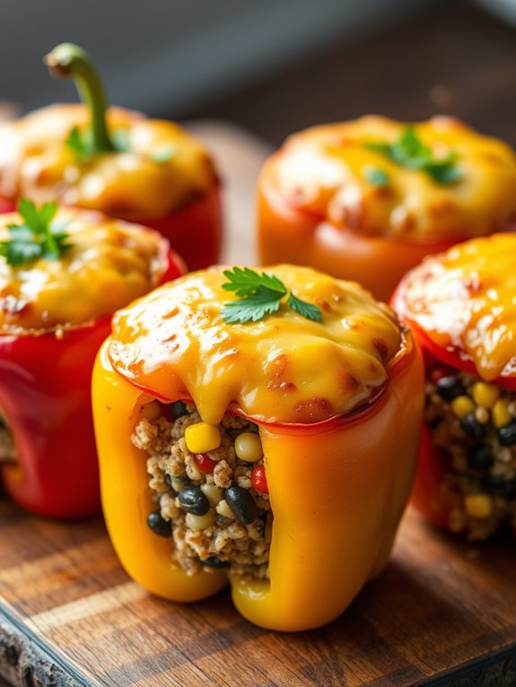 quinoa filled bell pepper dish