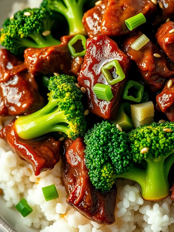 savory beef and broccoli