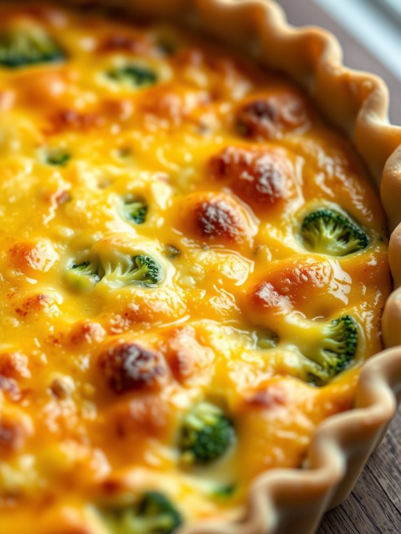 savory broccoli cheddar quiche