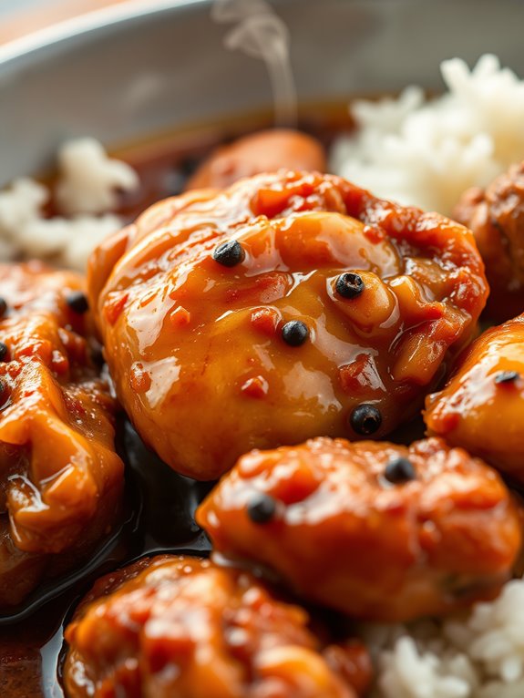 savory marinated chicken dish