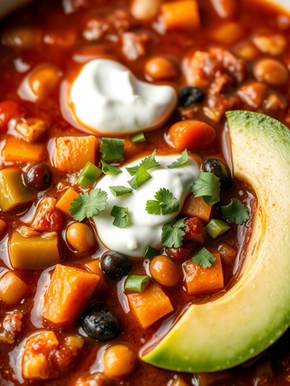 savory meatless bean stew