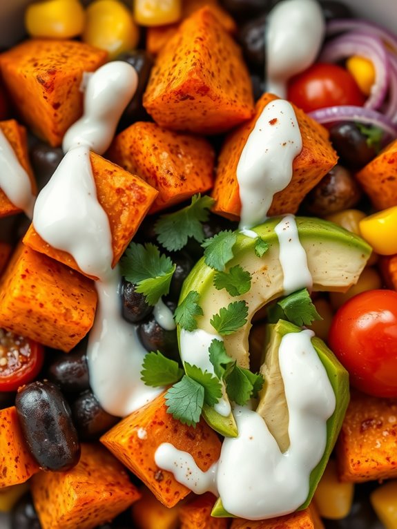savory roasted sweet potatoes