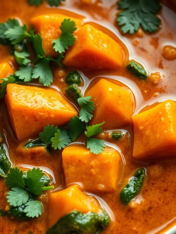 savory sweet potato curry