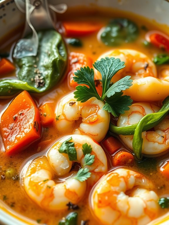 shrimp and vegetable broth