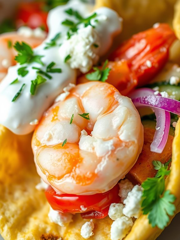 shrimp wrapped in mediterranean flavors