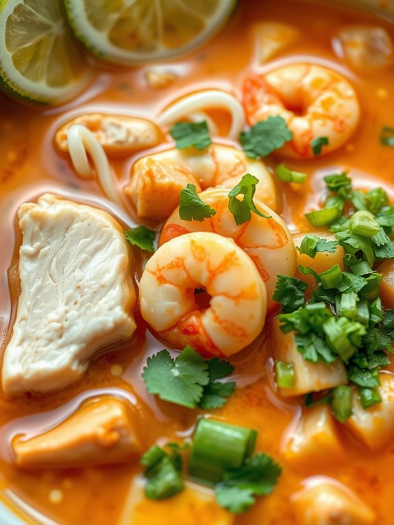 spicy coconut noodle soup