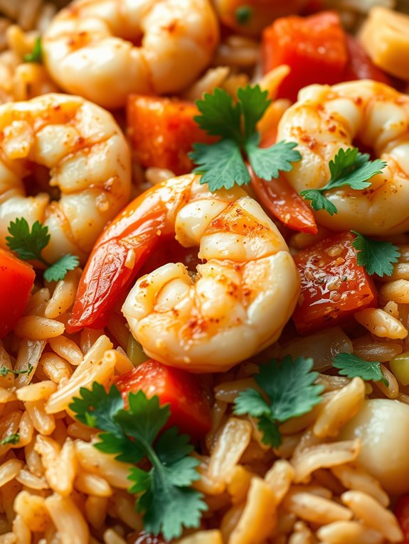 spicy shrimp rice dish