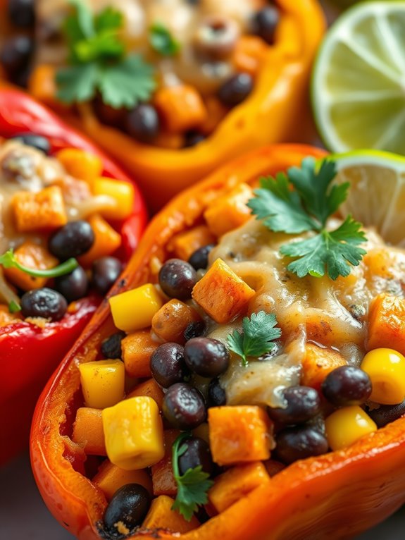 stuffed peppers with sweet potatoes