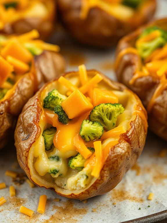 stuffed potatoes with broccoli