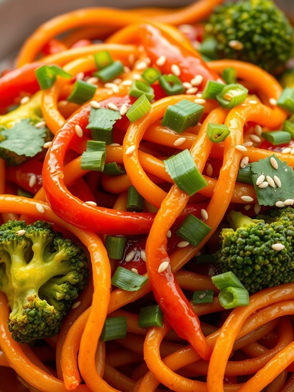 sweet potato noodle stir fry