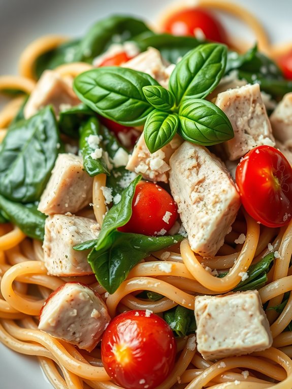 tuna with whole wheat pasta