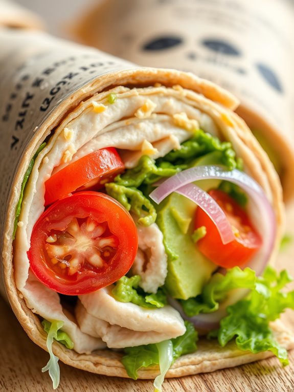 turkey and avocado wrap