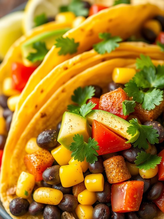 vegetarian black bean tacos