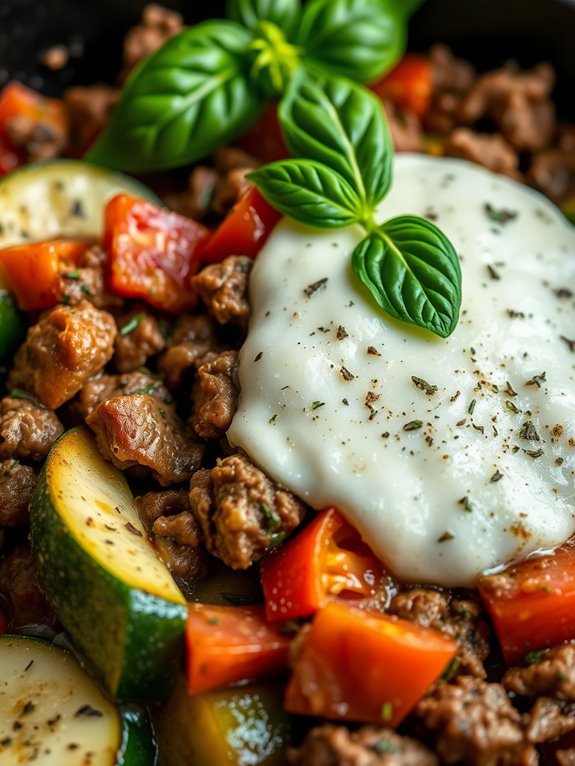 zucchini and beef dish