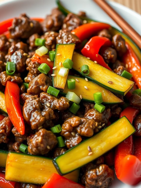 zucchini and beef stir fry