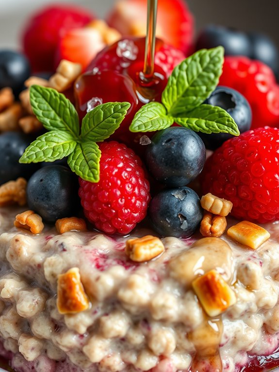 berry infused oatmeal breakfast treat