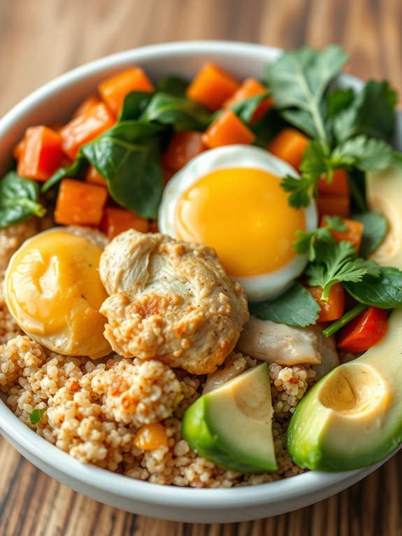 breakfast bowl with chicken