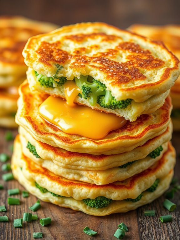 broccoli cheese pancakes recipe