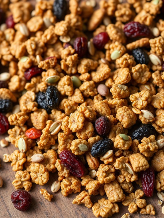 chia infused healthy granola