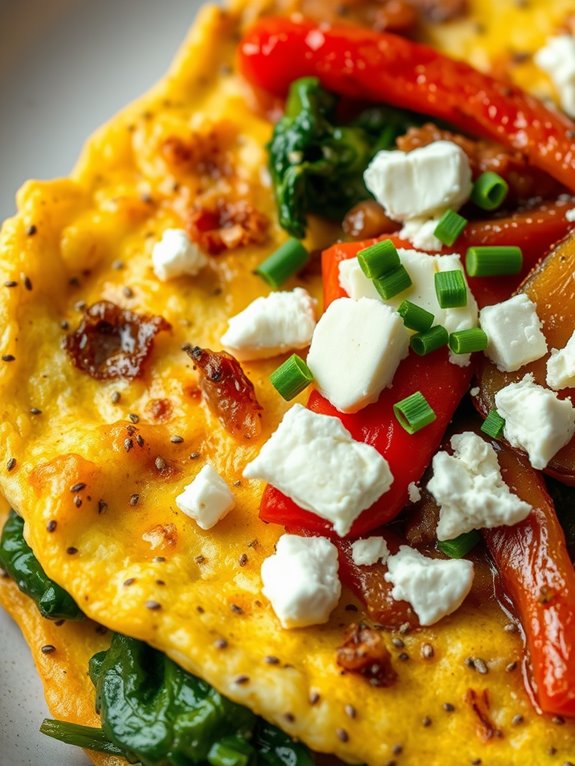 chia seed filled omelette recipe