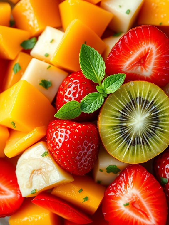colorful exotic fruit medley