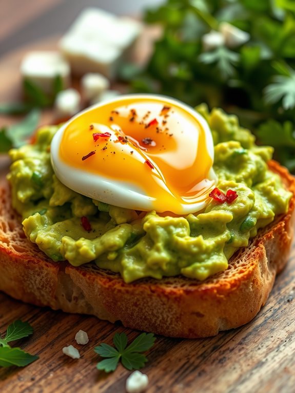 creamy avocado on toast