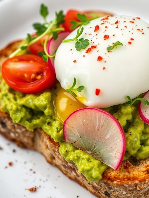 creamy avocado on toast