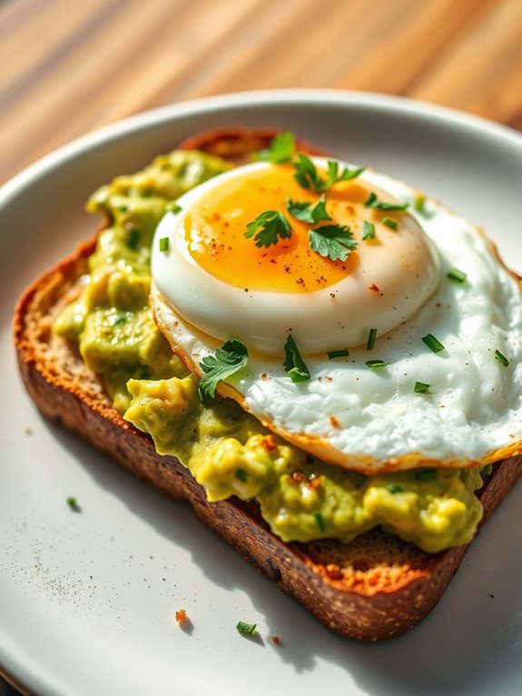 creamy avocado on toast