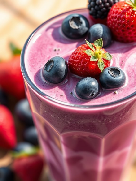 delicious berry protein shake