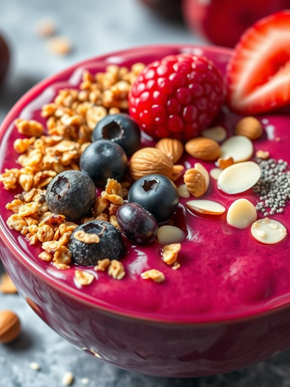 delicious berry smoothie bowl