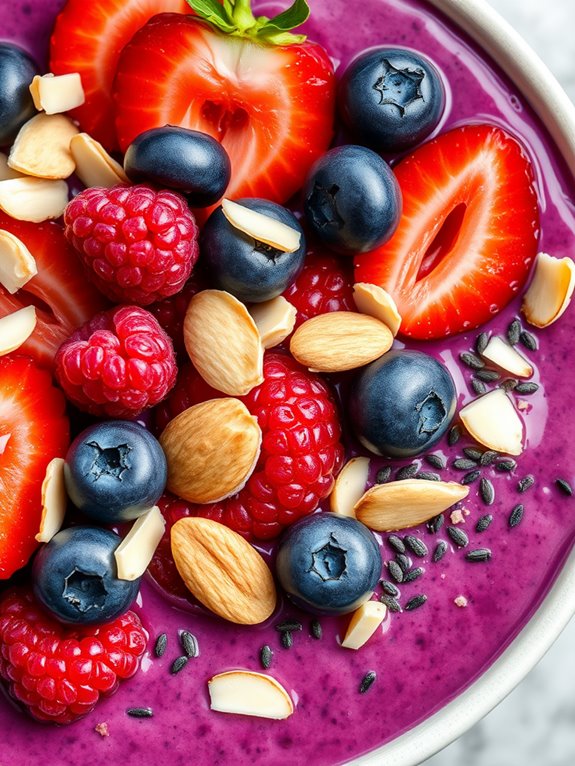 delicious berry smoothie bowl